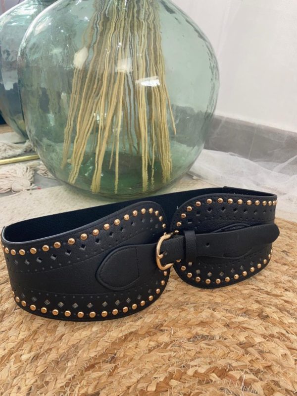 cinturón ancho negro