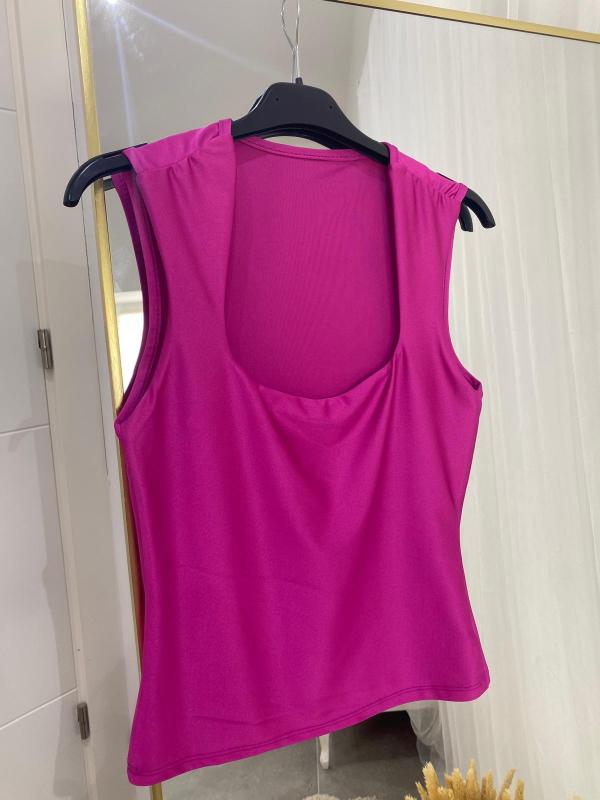 top de licra en color buganvilla