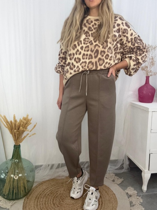 pantalón ballon color moka