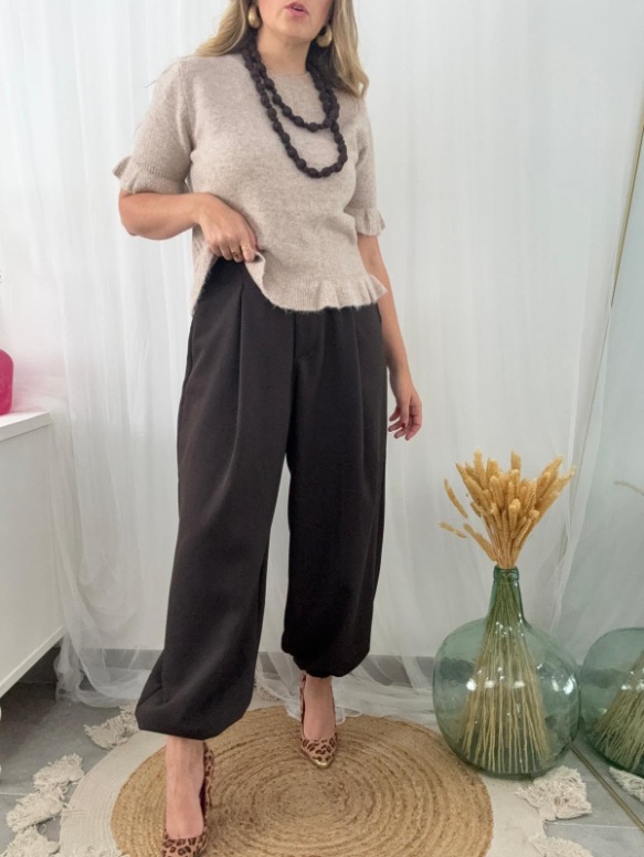 pantalón bombacho marrón