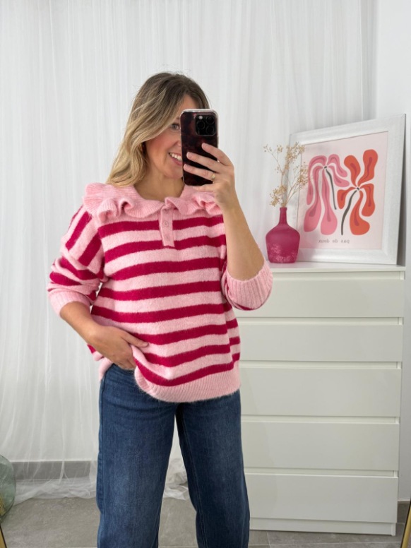jersey bicolor rosa