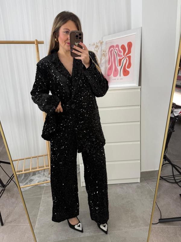 pantalón lentejuelas negro