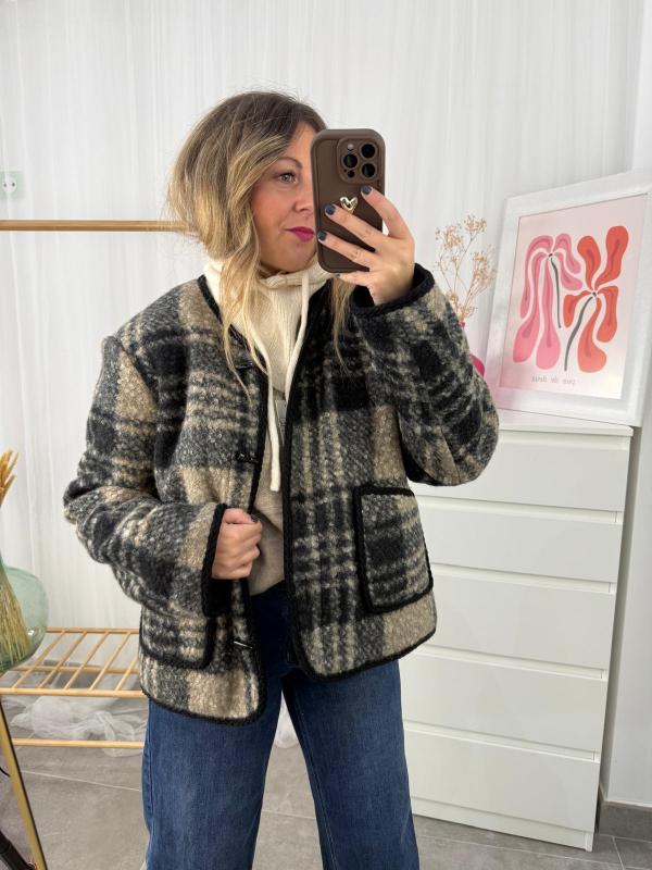 Chaqueta Borreguito Cuadros