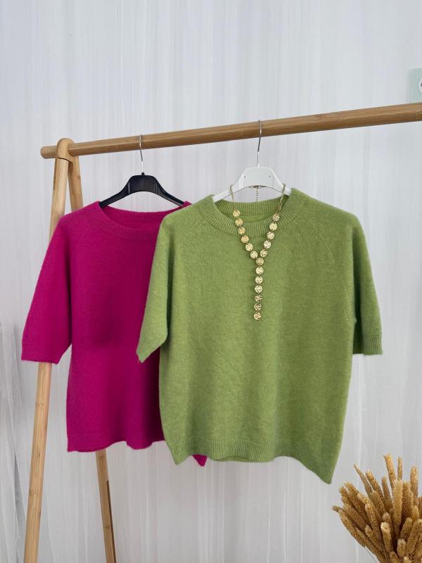 jersey de punto de manga corta
