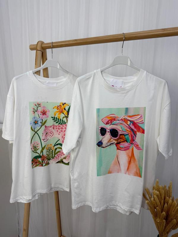 camisetas blancas con estampado
