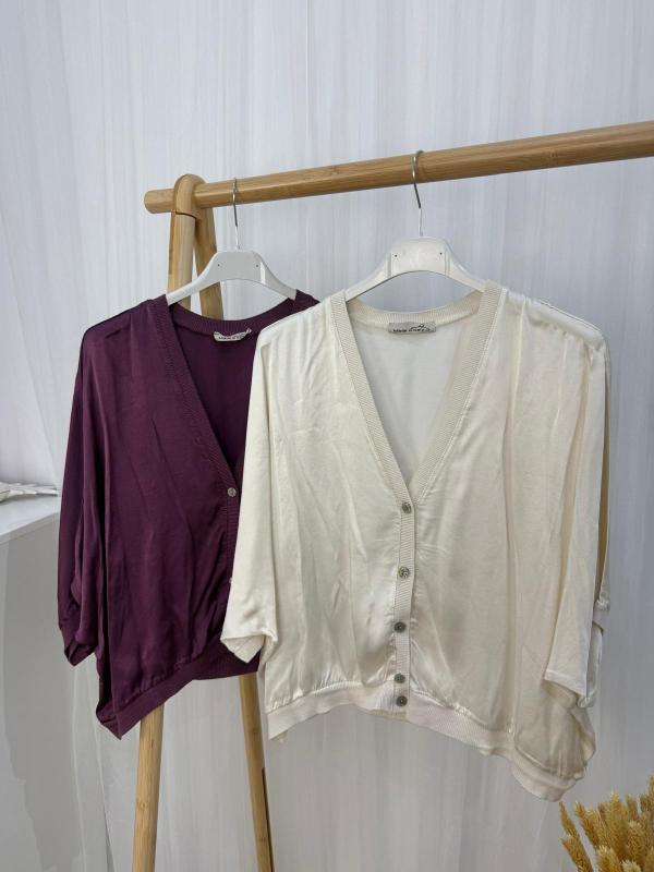 chaqueta de tejido saten