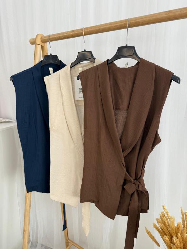 blusa cruzada con lazada