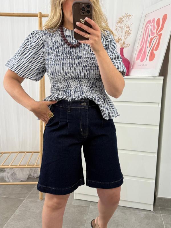 bermuda vaquera oscura mujer