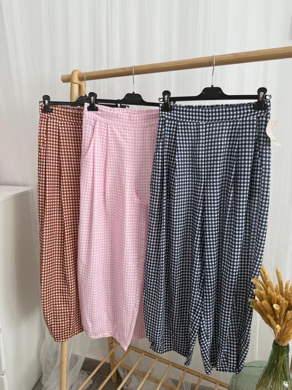 pantalón ancho vichy