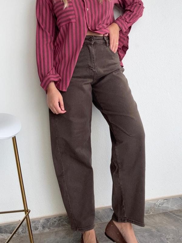 jeans balloon marrón moka